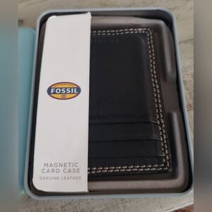 Men's Fossil Leather Multi Card Magnetic Card Case